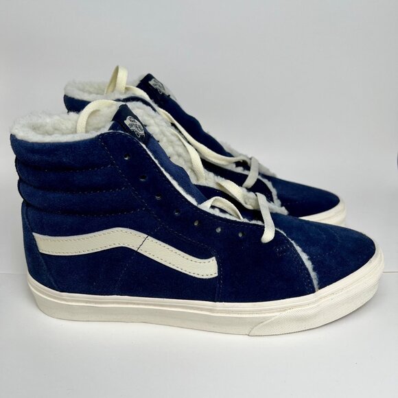 VANS Sk8-Hi Cozy Hug Parisian Night Shoes Navy Men's 7.5 / Women's 9 NEW - Picture 5 of 9